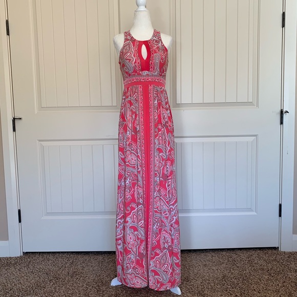 INC International Concepts Dresses & Skirts - Coral Paisley Print Maxi Dress by INC